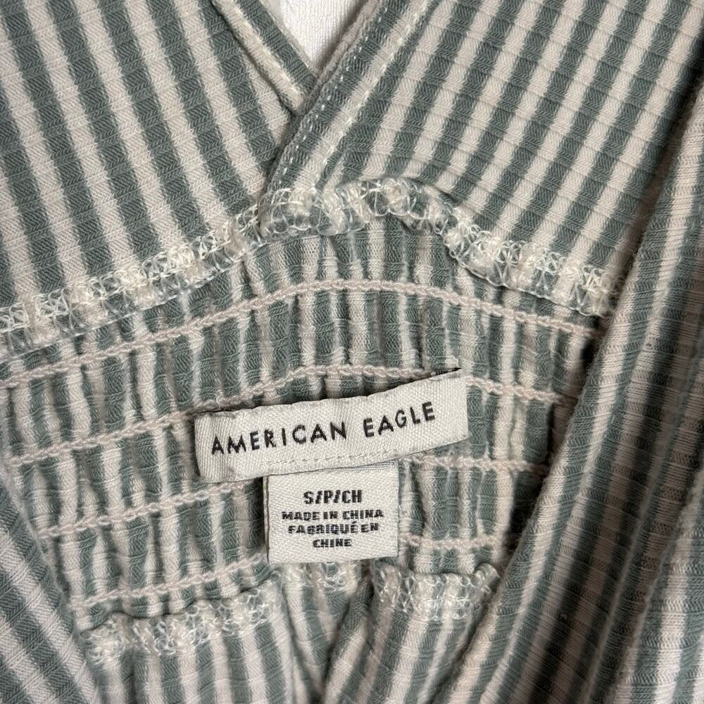 American Eagle Striped V-Neck Knit Mini Tiered Dress Women’s Size Small - Picture 6 of 8